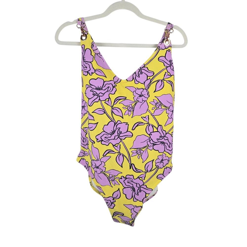 Gabifresh x Swimsuits for All Beachfront V-Neck One Piece Swimsuit Floral 18E/F